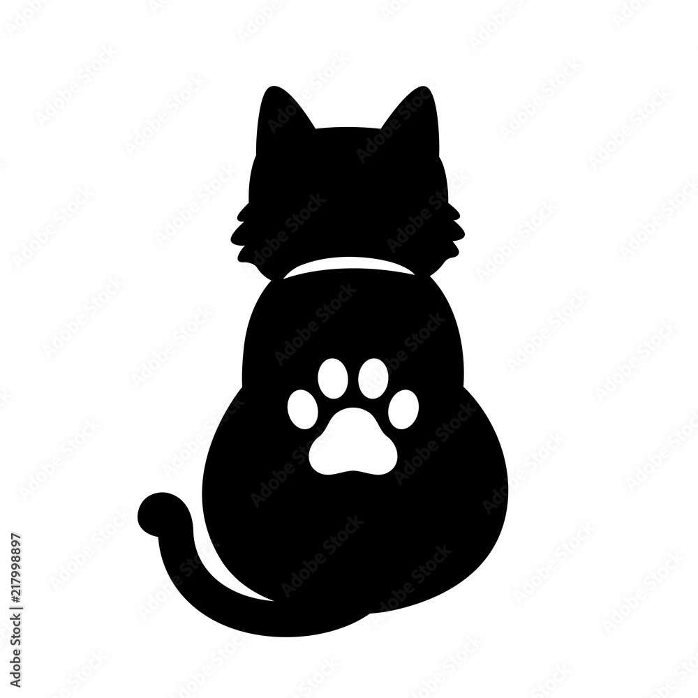 cat vector icon logo paw cartoon character illustration kitten