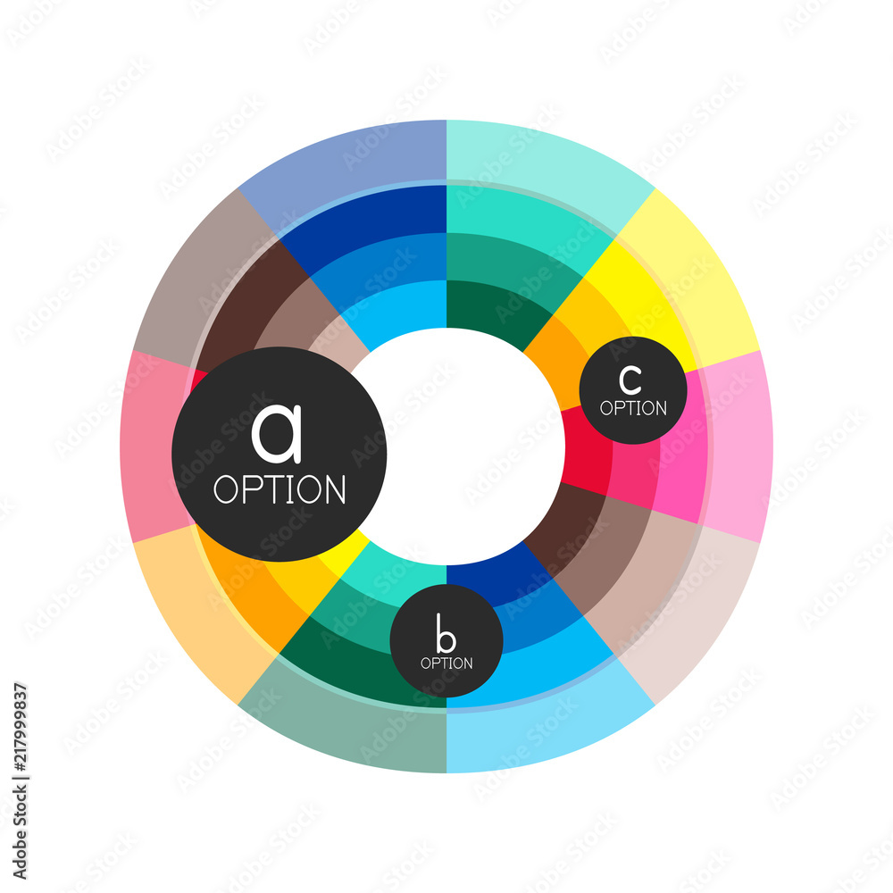 Abstract colorful geometric option infographics design template with sample abc options. Abstract background for business presentation or information banner Abstract colorful geometric option infographics design template with sample abc options. Abstract background for business presentation or information banner