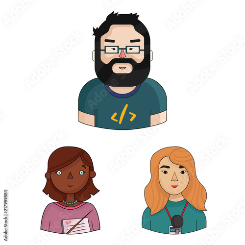 People of different professions cartoon icons in set collection for design. Worker and specialist vector symbol stock web illustration.