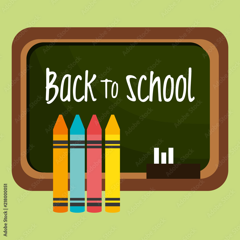 back to school label with chalkboard back to school label with chalkboard