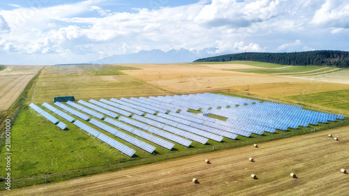 Aerial View of Solar Panel Park