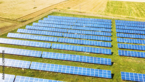 Aerial View of Solar Panel Park