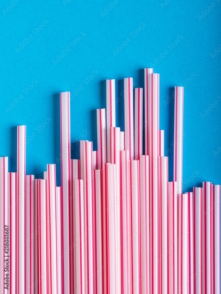 Fototapeta premium Cocktail Tubes blue art background 