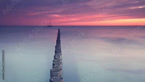 Obraz cichy poranek na morzu