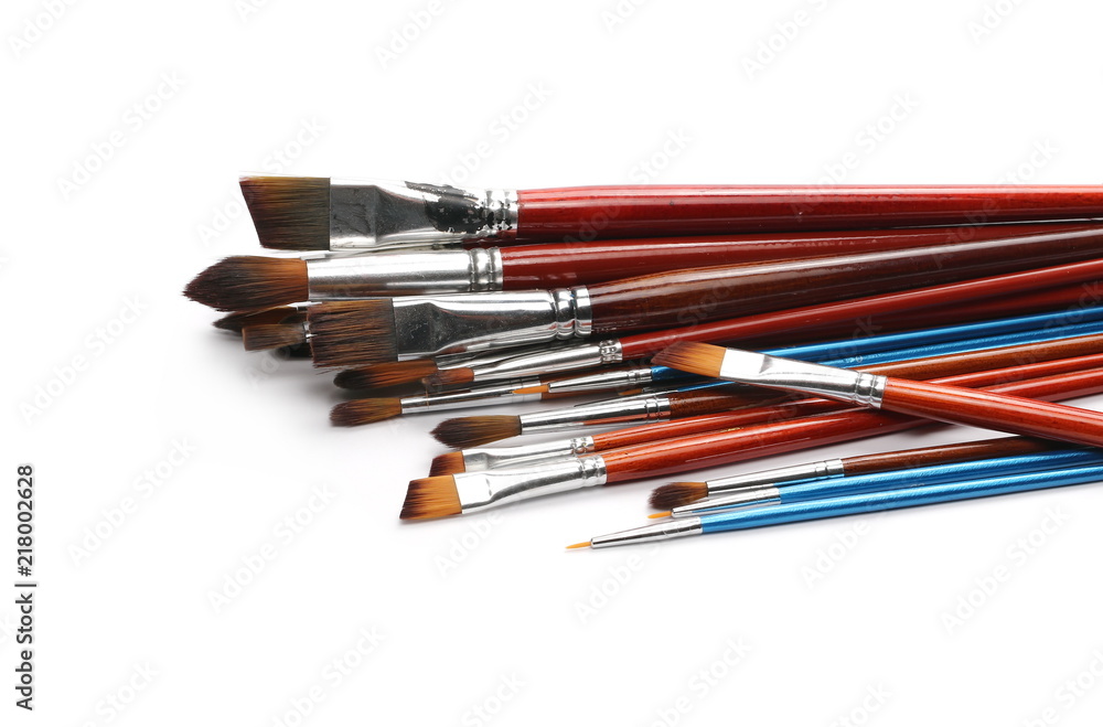 Paintbrushes isolated on white background