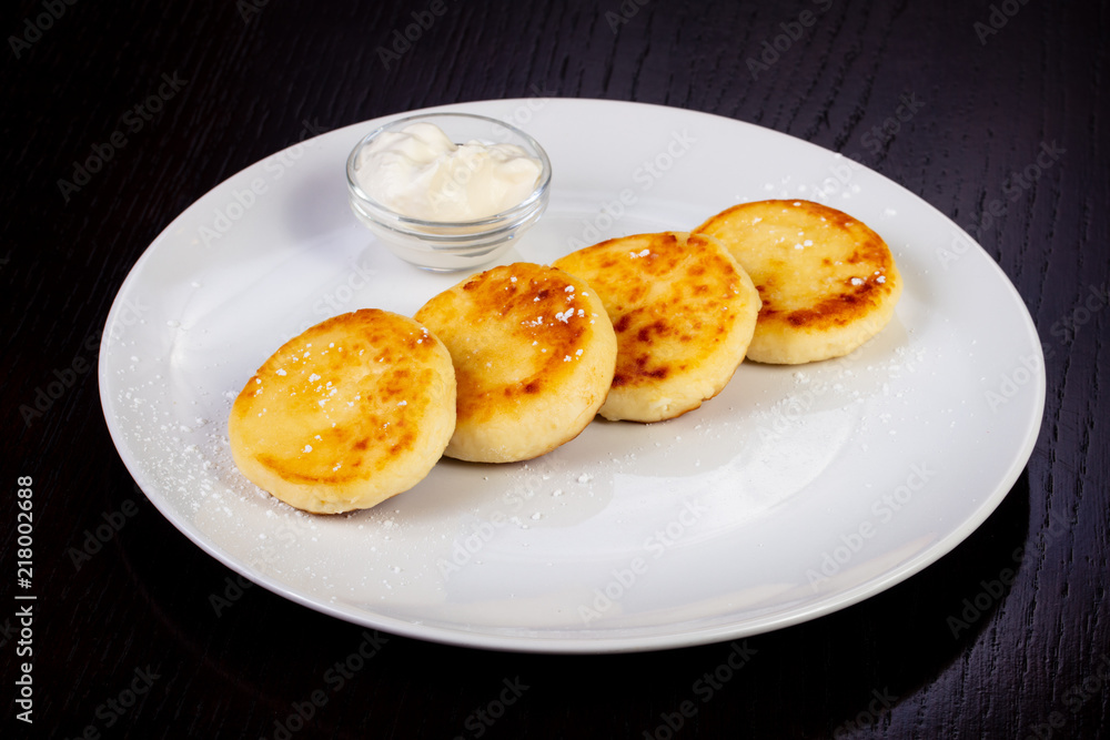Delicious fried syrniki Delicious fried syrniki
