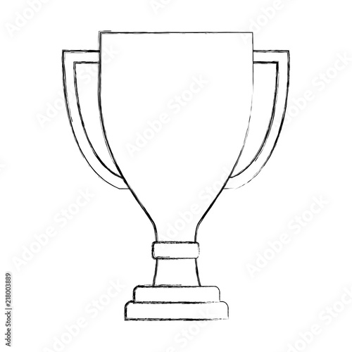 award trophy winner cup honor symbol hand drawing