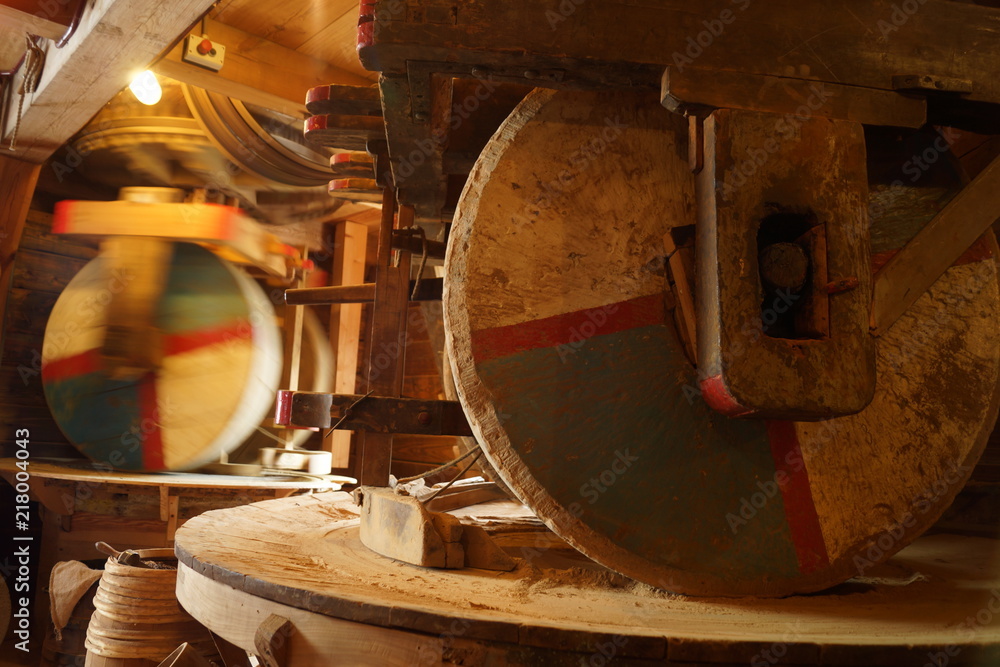 mill stone at Zaanse Schans, Netherlands