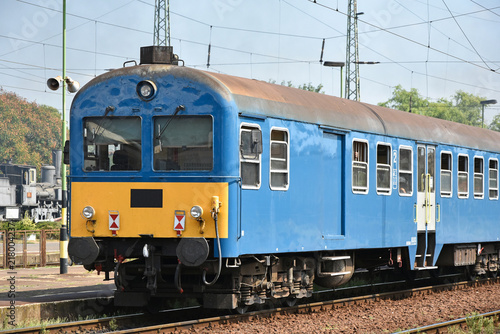 Passanger train on the railway track