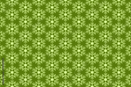 snowflakes on green background