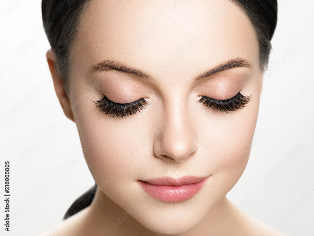 Lashes woman face eyes closeup Lashes woman face eyes closeup