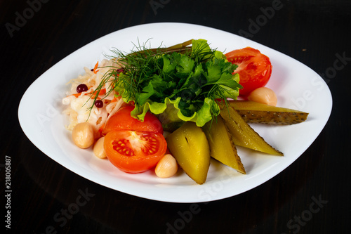 Pickled vegetables plate