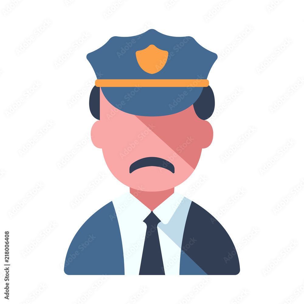 Policeman flat illustration
