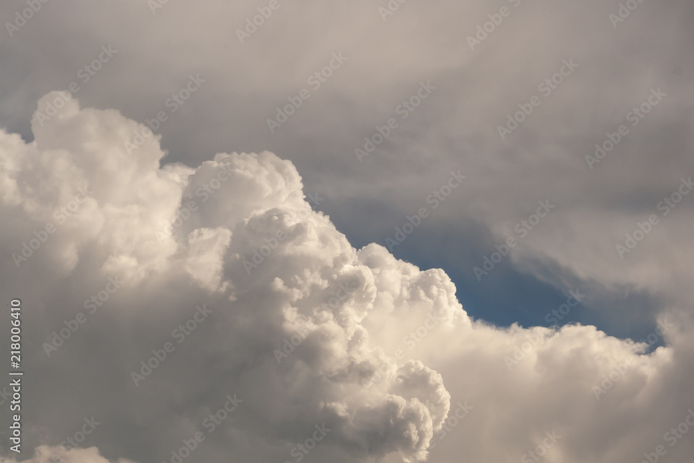 Cumulus clouds in the evening sky Cumulus clouds in the evening sky