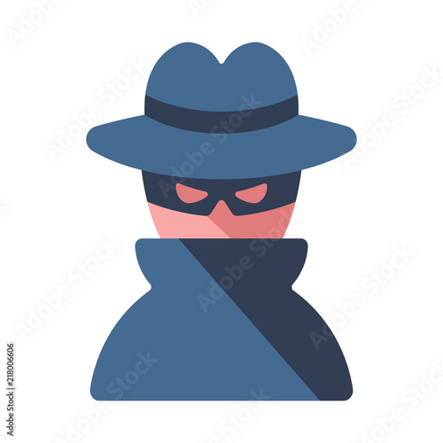 Criminal flat illustration