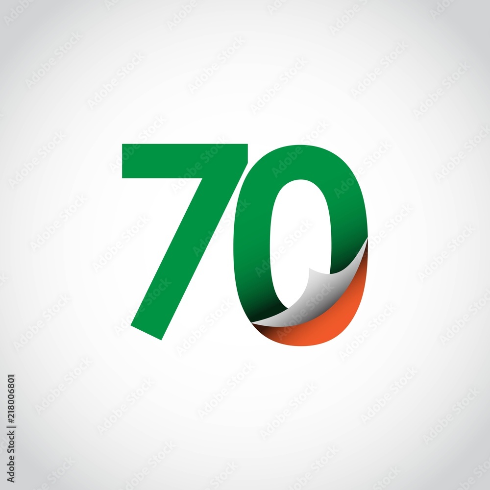 70 Year Anniversary Vector Template Design Illustration 70 Year Anniversary Vector Template Design Illustration