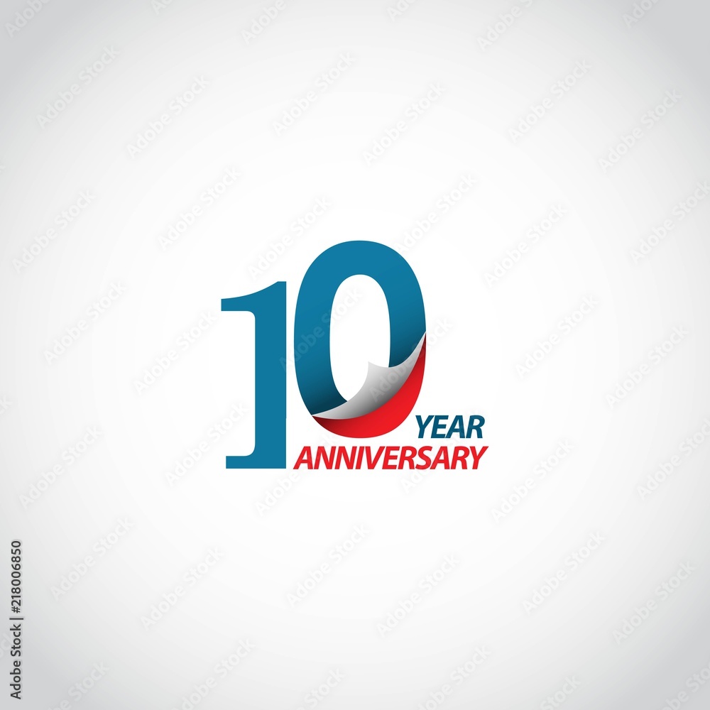 Obraz premium 10 Year Anniversary Vector Template Design Illustration