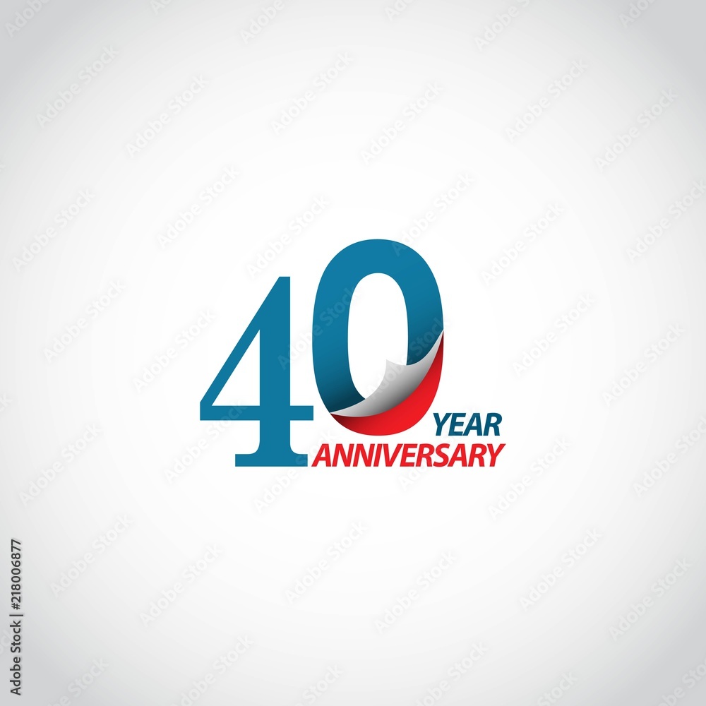 Fototapeta premium 40 Year Anniversary Vector Template Design Illustration