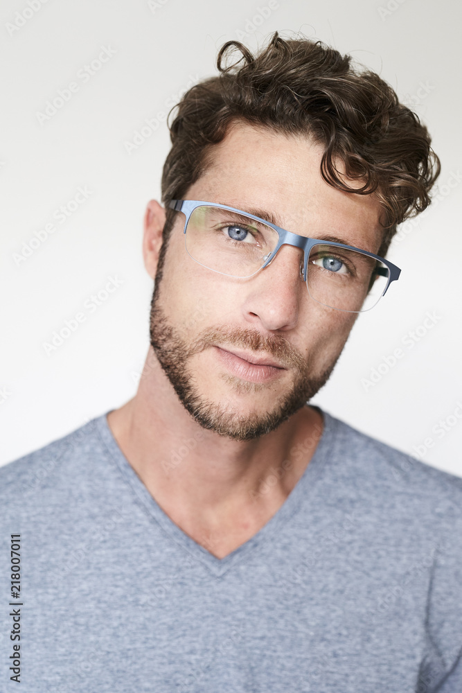 Seriously handsome guy in grey, portrait Seriously handsome guy in grey, portrait