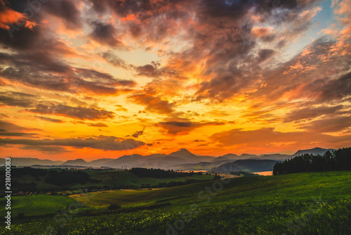 Beautiful sunset over country © Jaroslav Moravcik