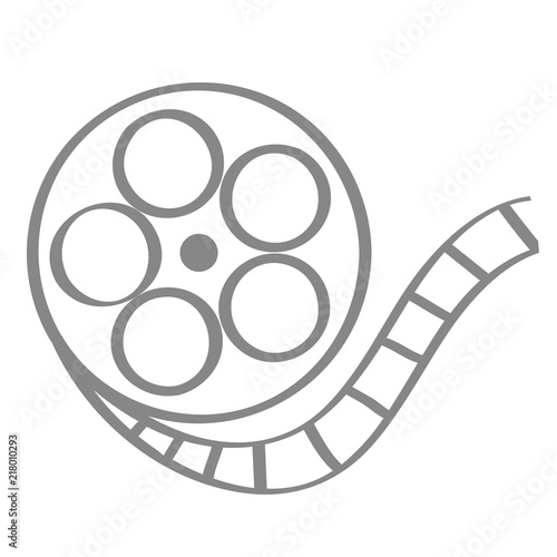 Handgezeichnete Filmrolle in grau
