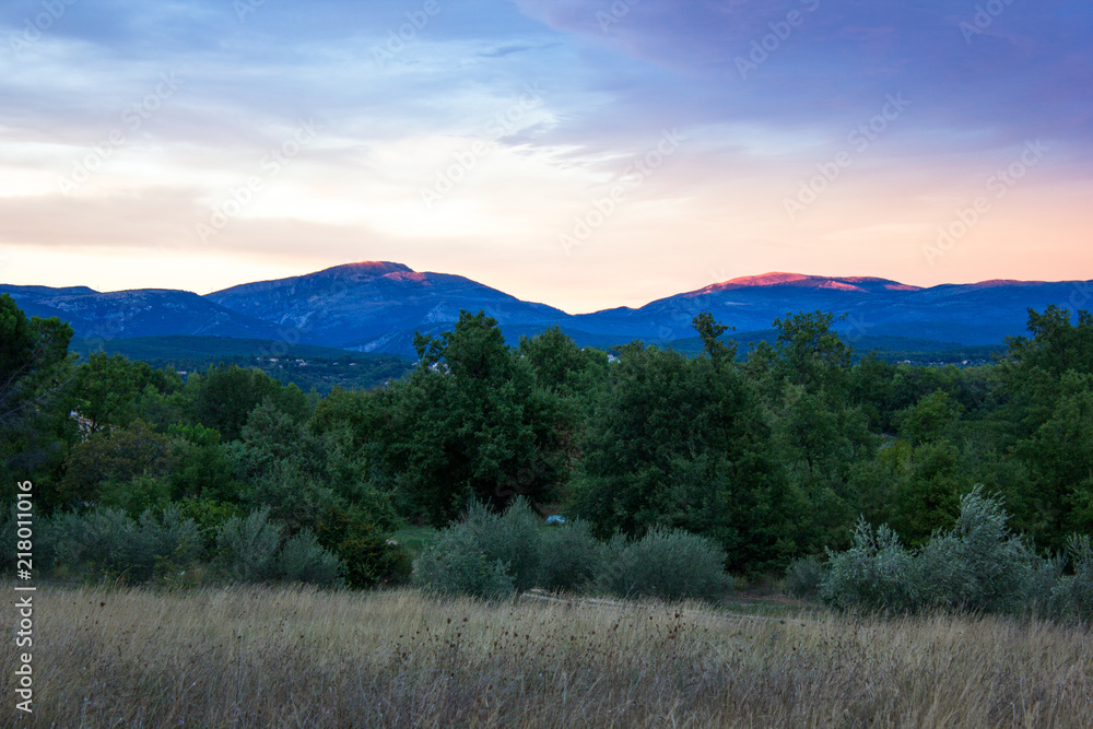 Mont Ventoux in the Sunset, Provence France