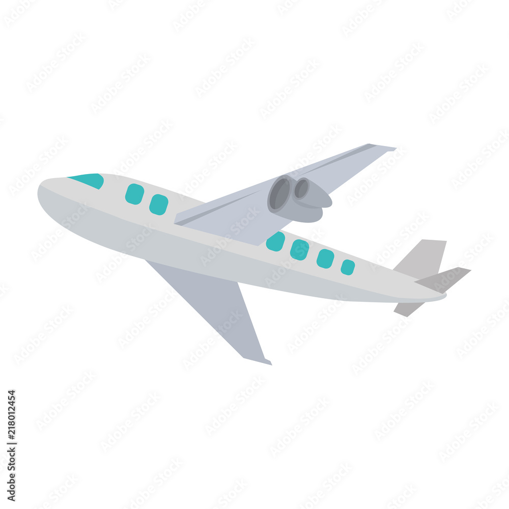 airplane flying isolated icon