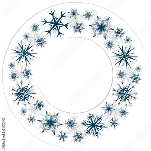 Frame with snowflakes.