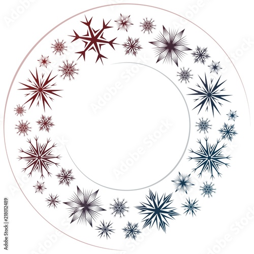 Frame with snowflakes.