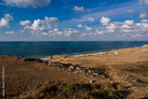 Wild beach on the Black Sea in the Crimea