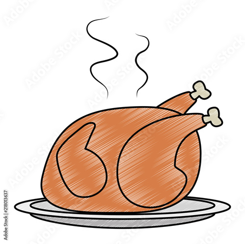 dish with delicious chicken meat