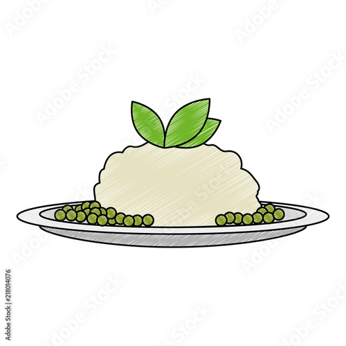 dish with mashed potatoes