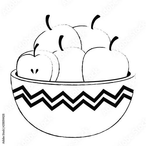 kitchen bowl with apples