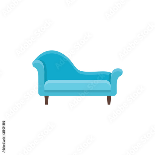 Slika na platnu Blue chaise lounge sofa
