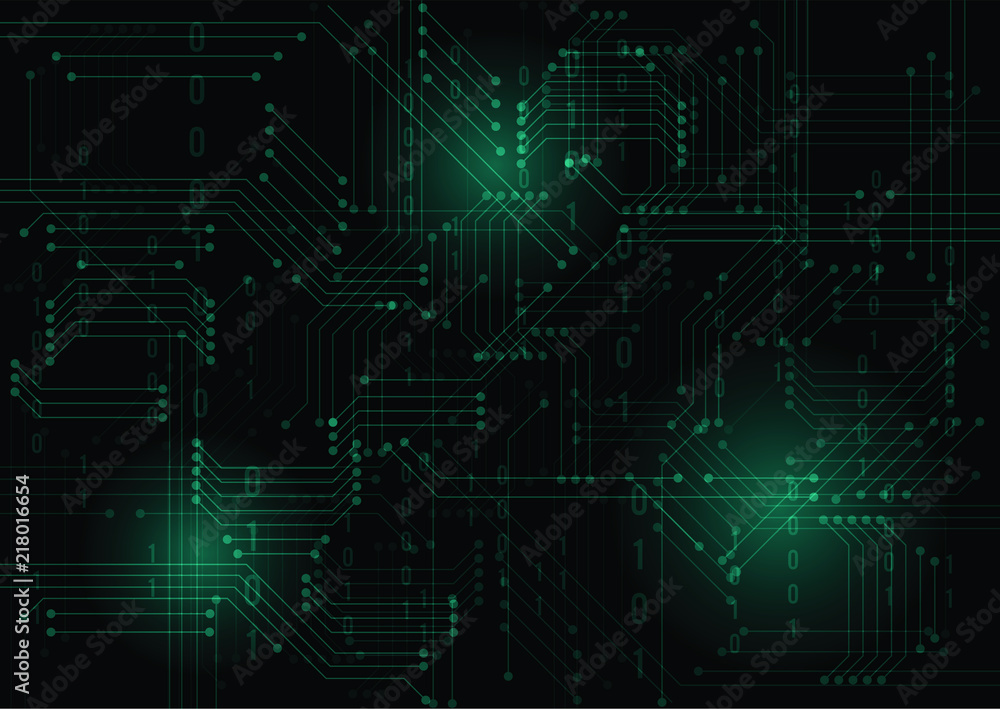 Abstract blue computer technology background with circuit board system , Vector illustration Abstract blue computer technology background with circuit board system , Vector illustration
