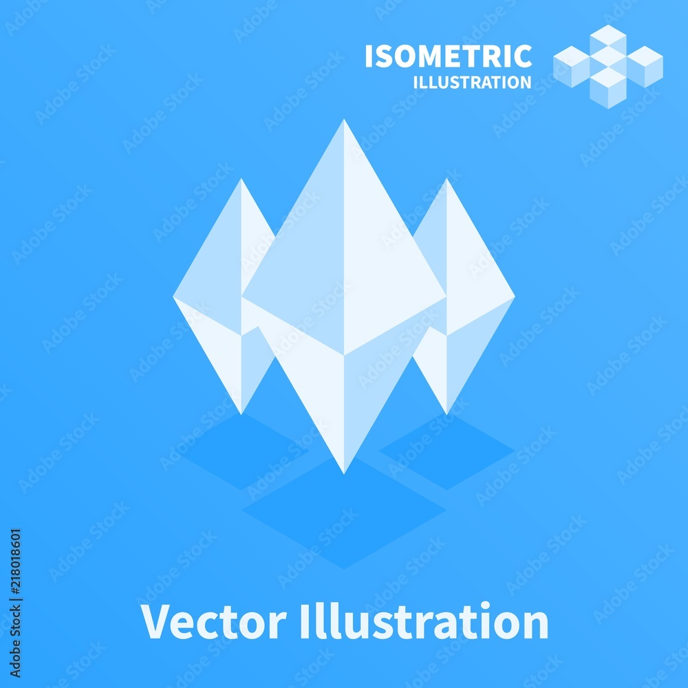 Obraz premium Abstract geometric composition. 3d pixel art illustration.