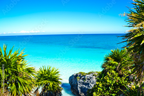 Hermosa playa maya en Tulum, Quintana Roo, México