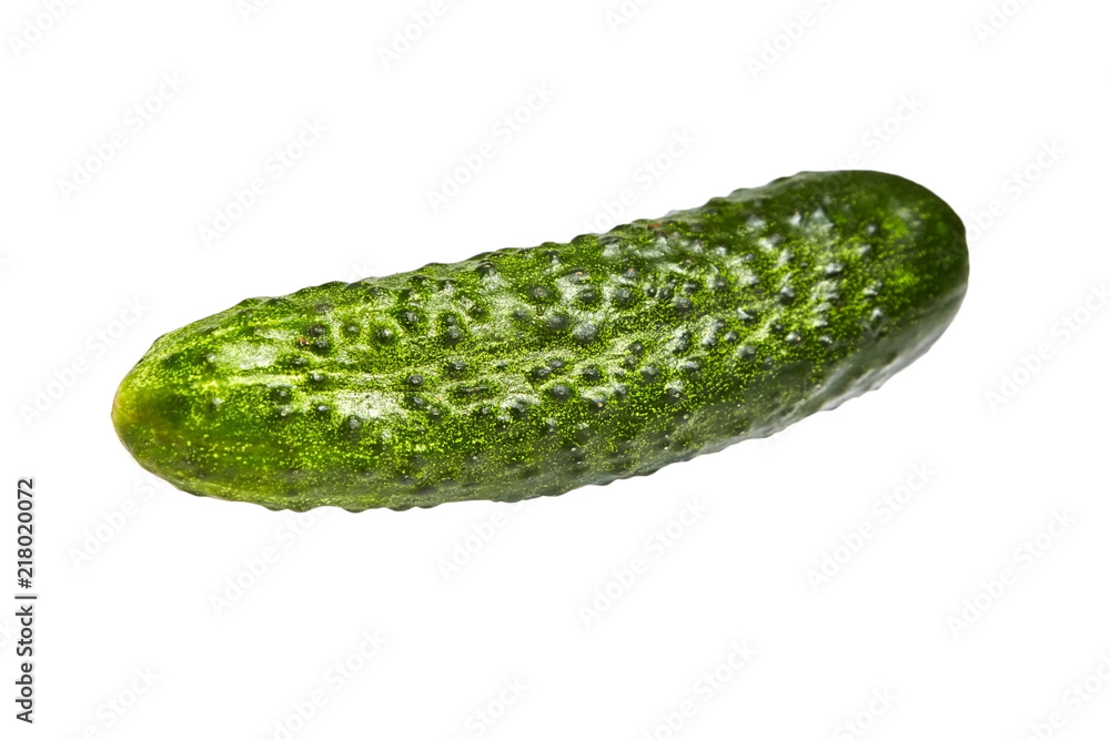 Fresh green cucumber isolated on white background Fresh green cucumber isolated on white background