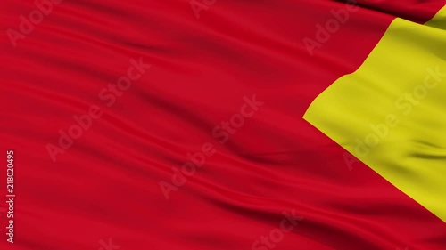 Santander de Quilichao  closeup flag, city of Colombia, realistic animation seamless loop - 10 seconds long photo