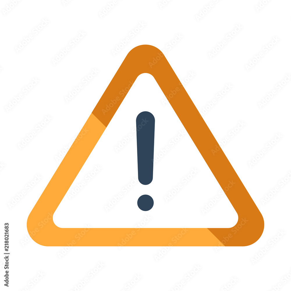 Warning flat illustration Warning flat illustration