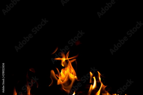 Abstract fire on black background   © yauhenka