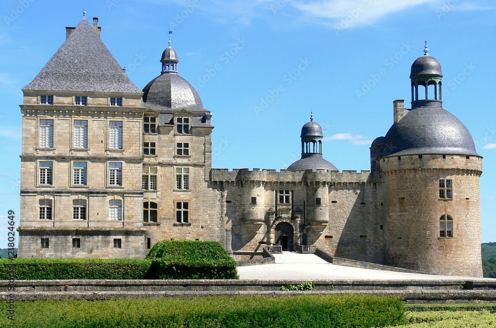 Castle of Hautefort in the Dordogne, France
