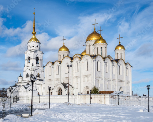 Winter view of Uspenski Cathedral in Vladimir. photo