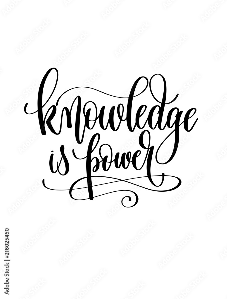 knowledge is power - hand lettering inscription text for back to knowledge is power - hand lettering inscription text for back to