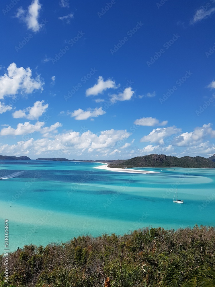 View of inlet at Whitehaven Beach