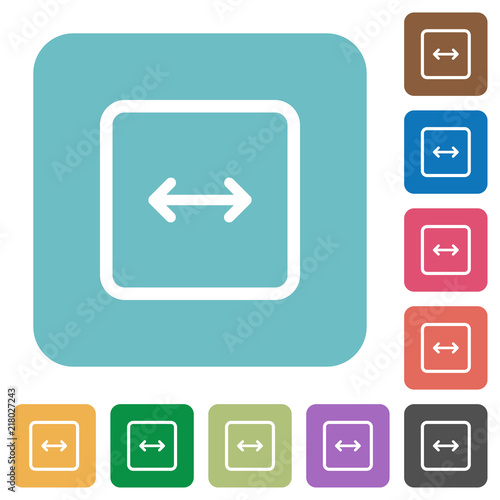 Adjust object width rounded square flat icons&