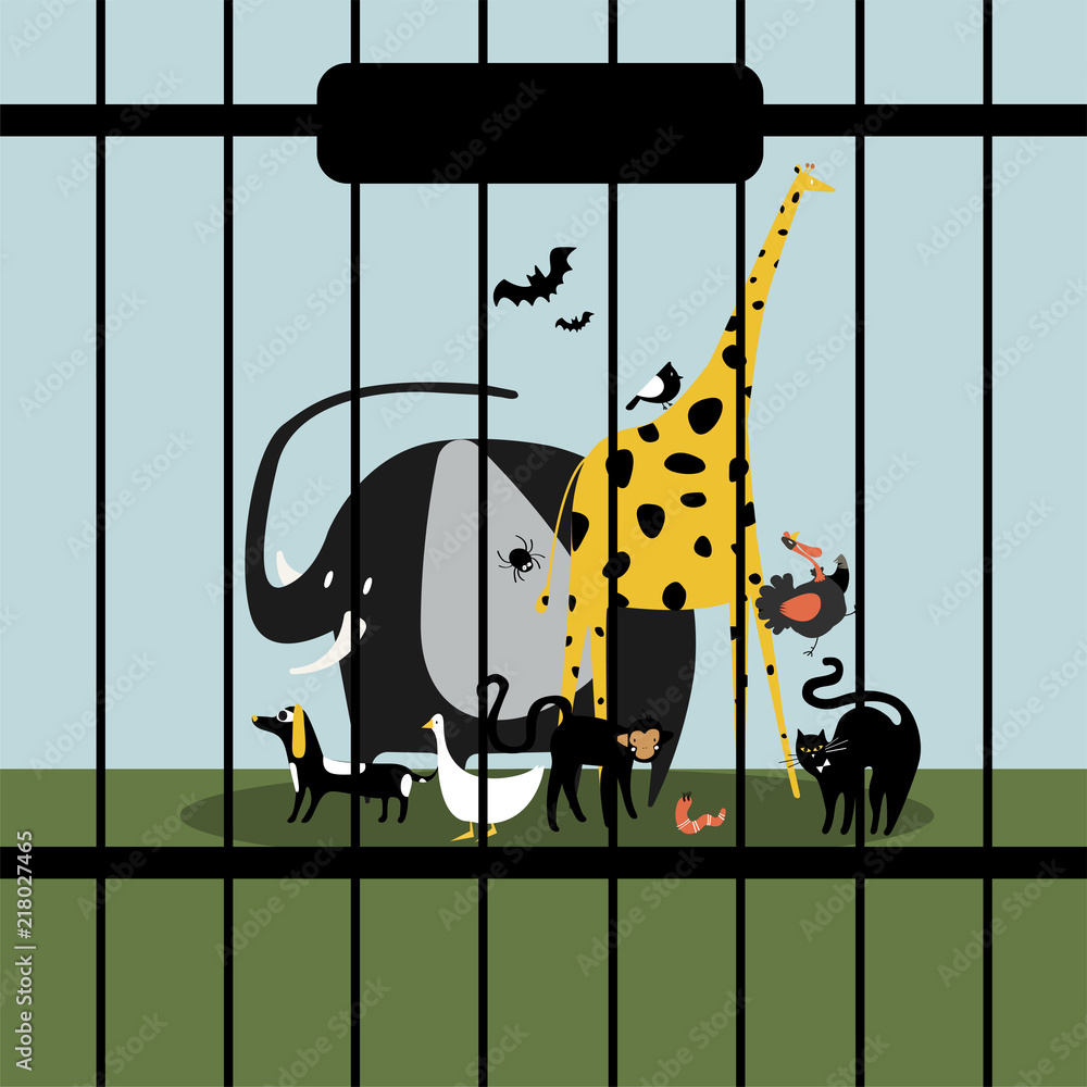 Valokuva Helpless animals kept in captivity
