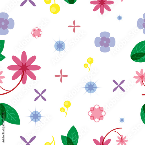 flower seamless pattern vector.