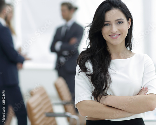 Free Download closeup. Executive woman in the office - GFXLoad