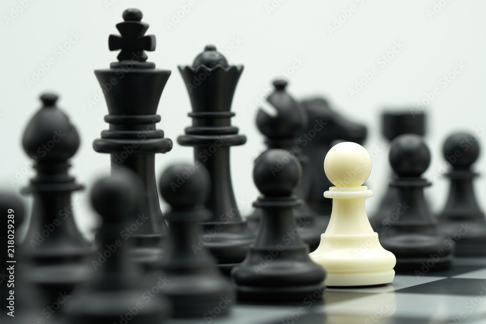 chessboard with a chess piece on the back Negotiating in business. as background business concept and strategy concept with copy space. chessboard with a chess piece on the back Negotiating in business. as background business concept and strategy concept with copy space.